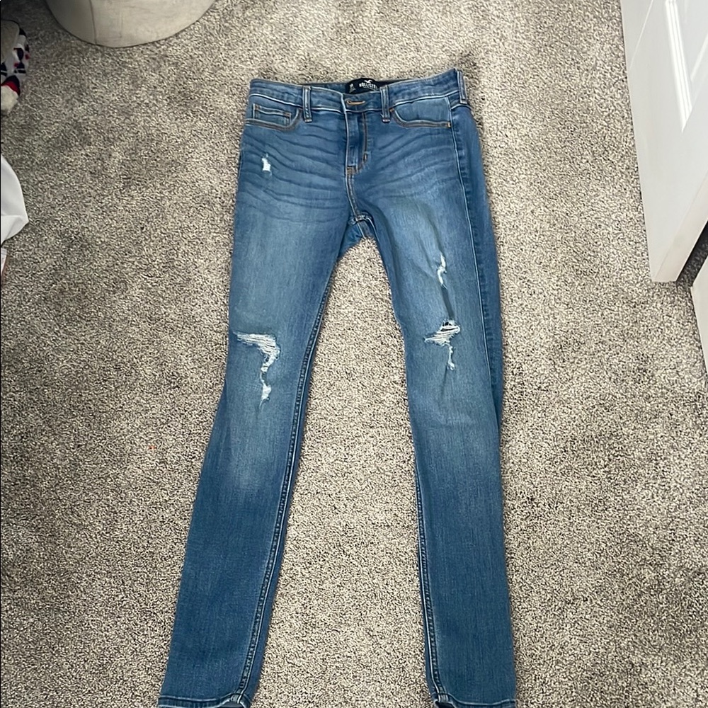 Women's Blue Distressed Jeans